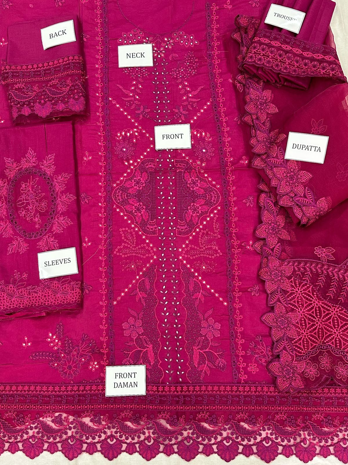 Luxury Chicken Kari Embroidered Lawn Dress 3 piece Unstitched Dress