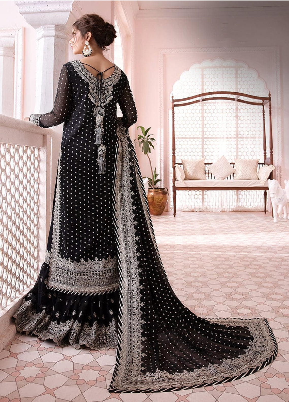 Asim Jofa - Embroidered Chiffon 3 Piece Unstitched Suit AJCC-D03-23