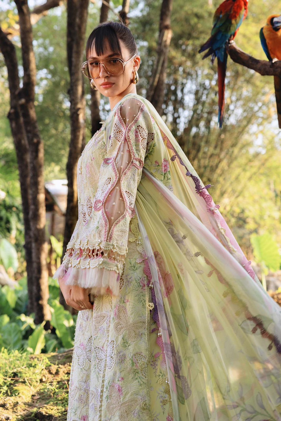 Maria B 2026 Laser Butterfly Lawn Unstitched Suit