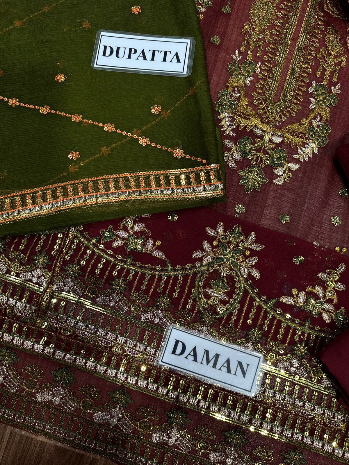 Asim Jofa - Embroidered Chiffon 3 Piece Unstitched Suit AJ-24-Party Wear