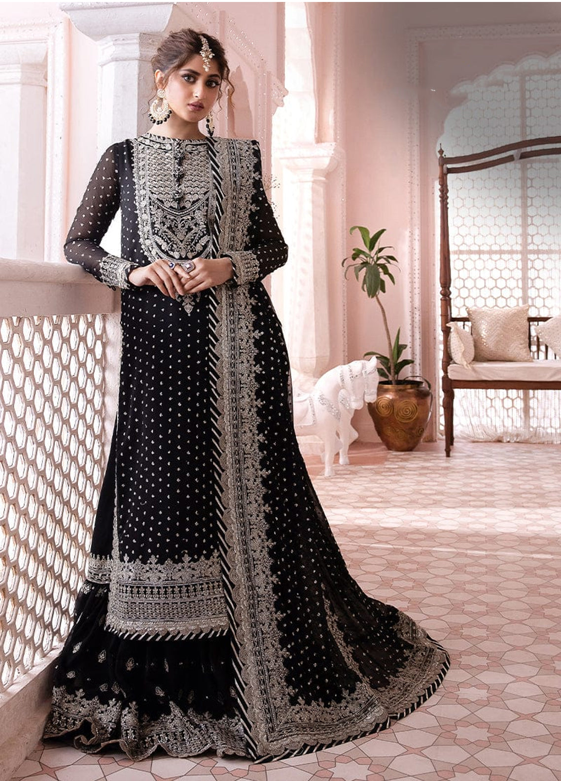 Asim Jofa - Embroidered Chiffon 3 Piece Unstitched Suit AJCC-D03-23