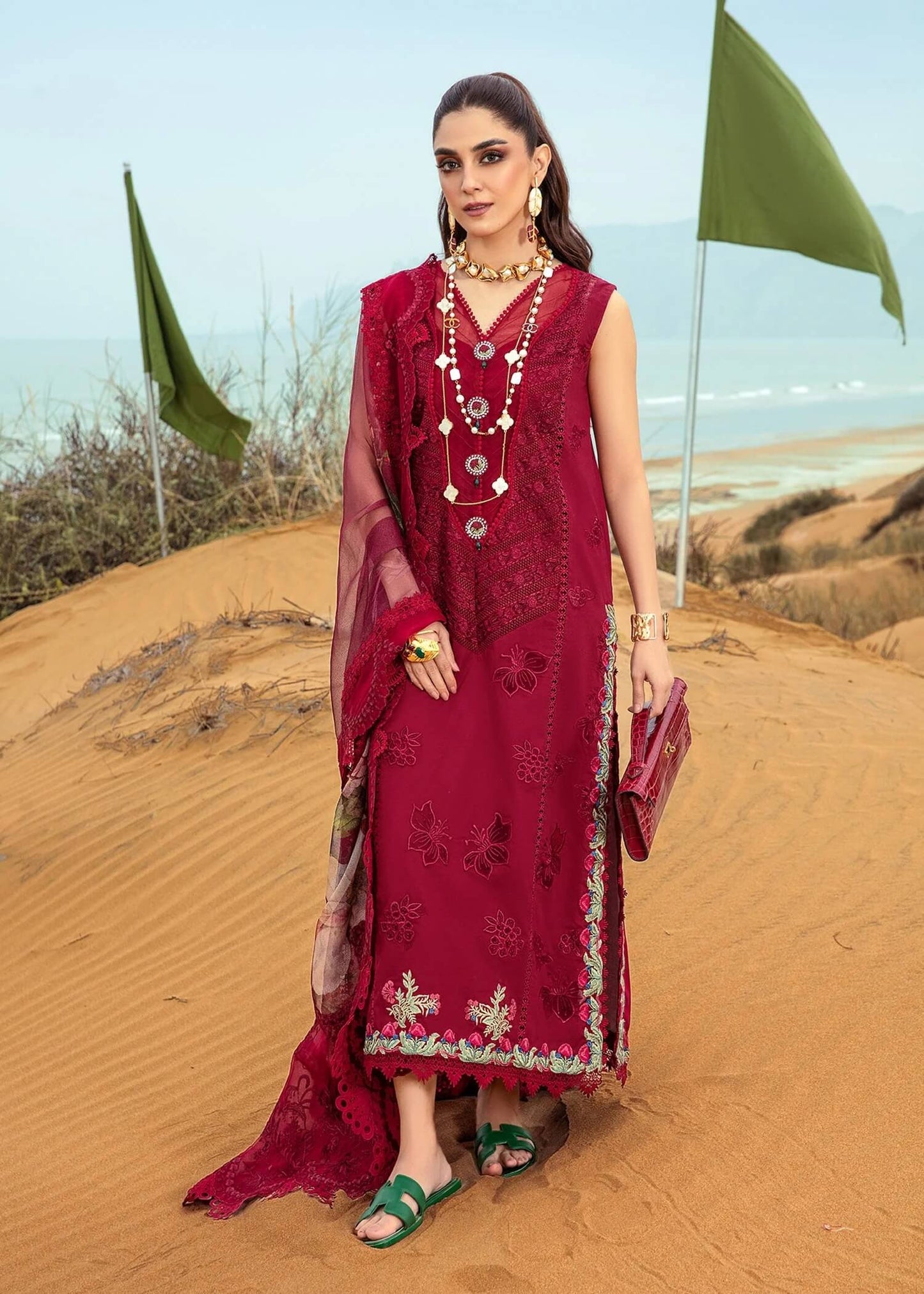Luxury Chicken Kari Embroidered Lawn Dress 3 piece Unstitched