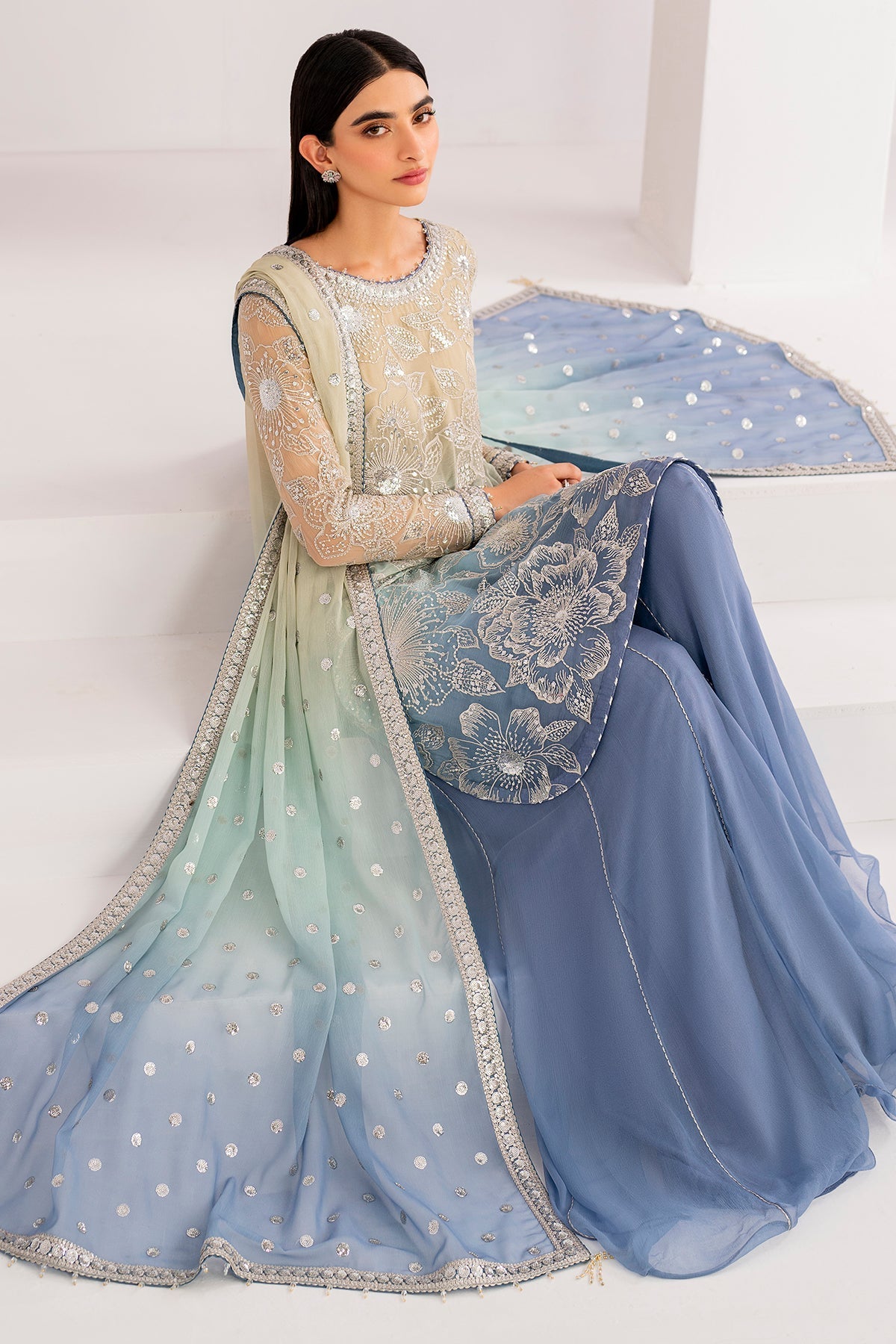 Chiffon Tie N Die 4 Piece Unstitched Dress- UC-3052