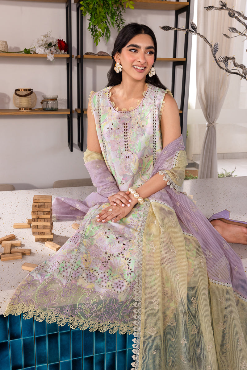 Chicken Embroidered Lawn 3 Piece Unstitched Dress - LARA