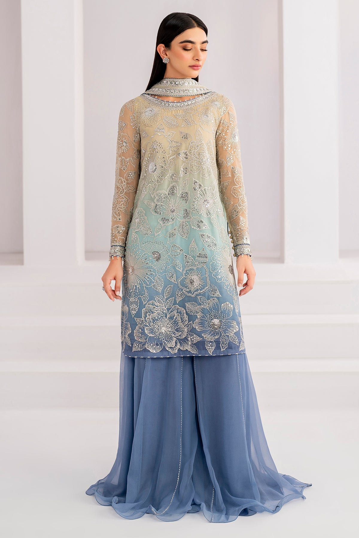 Chiffon Tie N Die 4 Piece Unstitched Dress- UC-3052