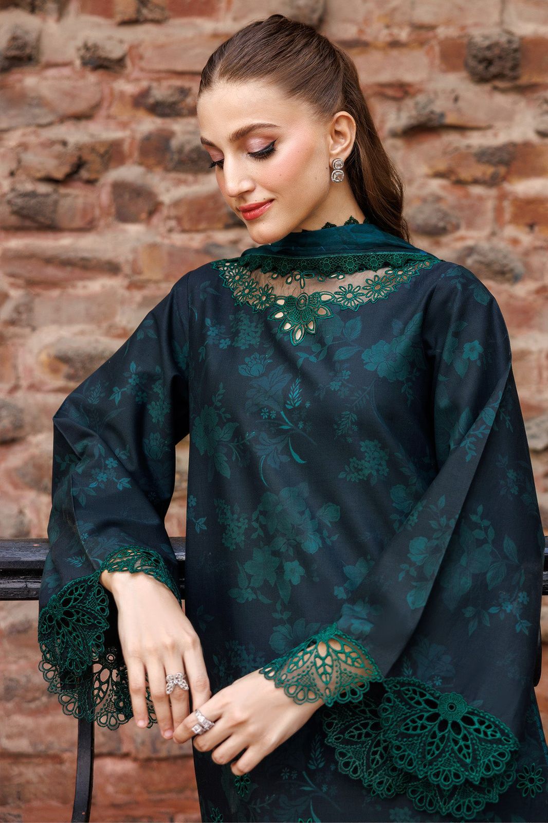 Farasha Lawn Embroidered 3 Piece Unstitched Dress- WM