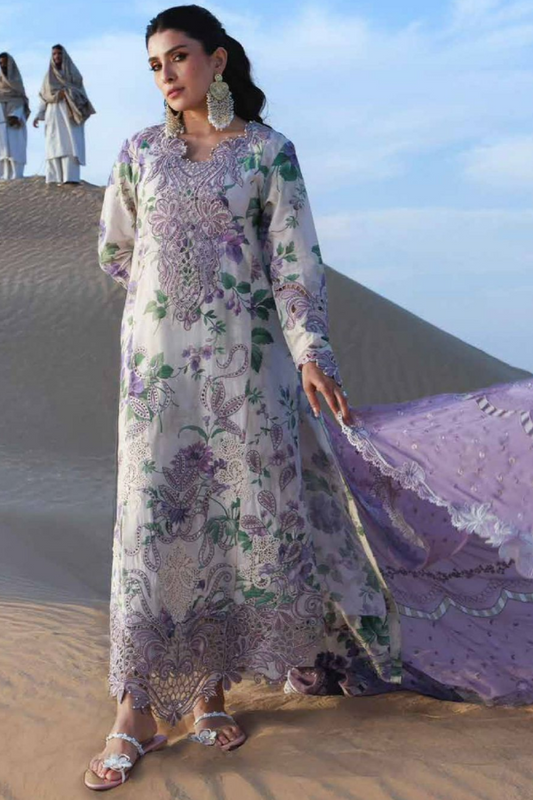 Nureh Embroidered Lawn 3 Piece Unstitched Suit NL-WM-NE-231