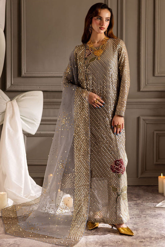 Embroidered Chiffon 3 Piece Unstitched Suit NC-TW-16 - Party Wear