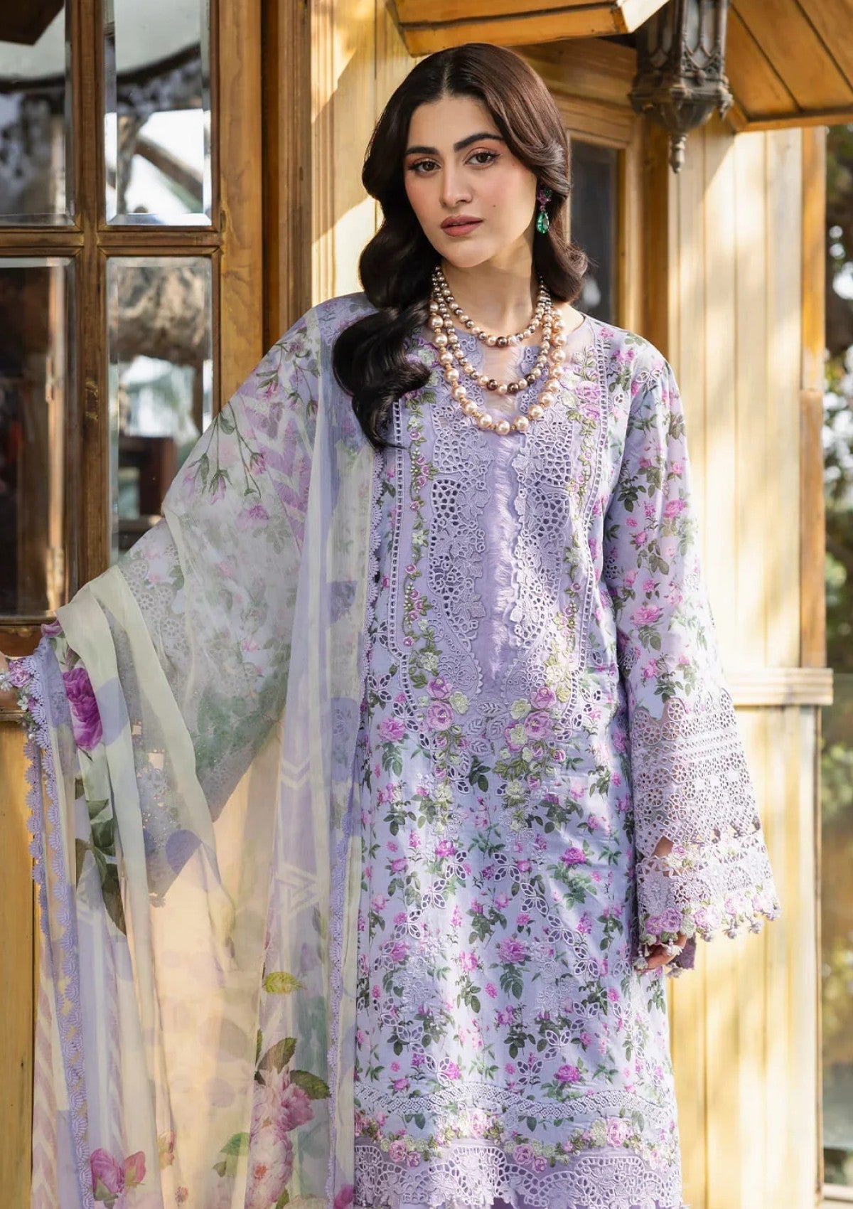 Elaf Embroidered Lawn 3 Piece Unstitched Suit EL-ERC-06B