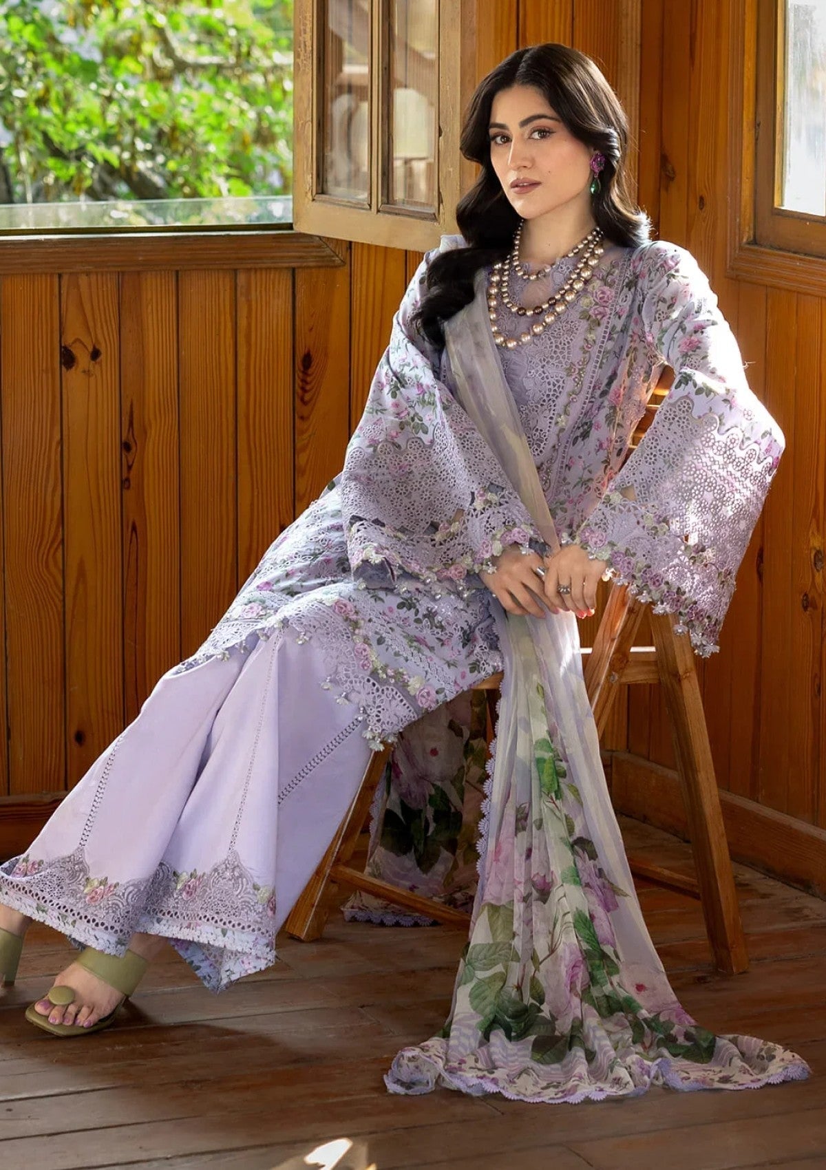 Elaf Embroidered Lawn 3 Piece Unstitched Suit EL-ERC-06B